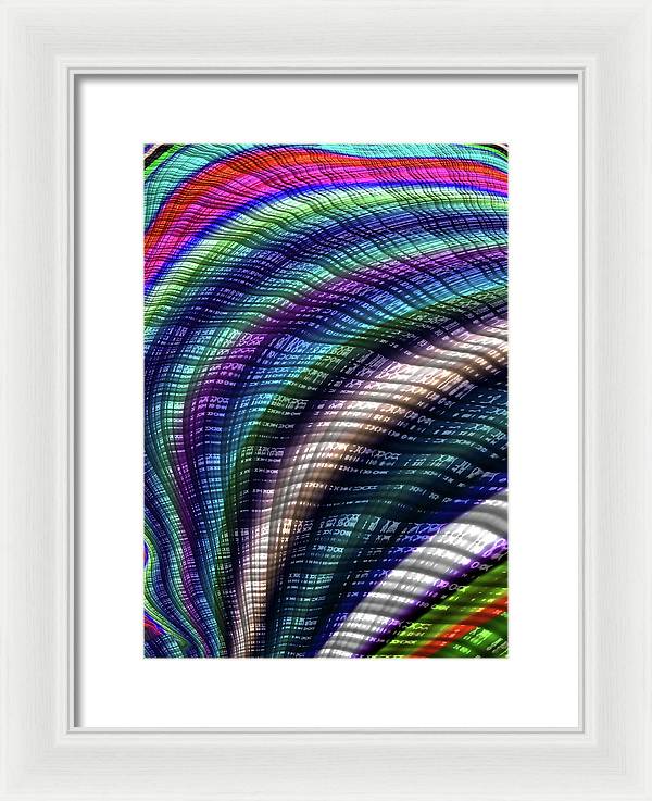 Candy Plaid Fractal - Framed Print