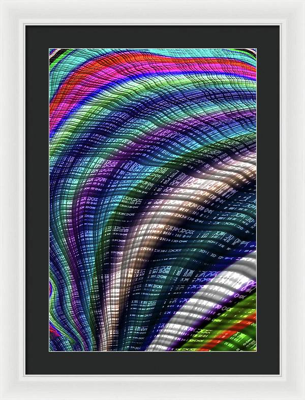 Candy Plaid Fractal - Framed Print