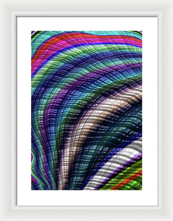 Candy Plaid Fractal - Framed Print