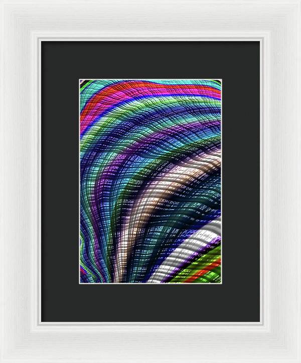 Candy Plaid Fractal - Framed Print