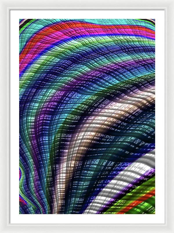 Candy Plaid Fractal - Framed Print