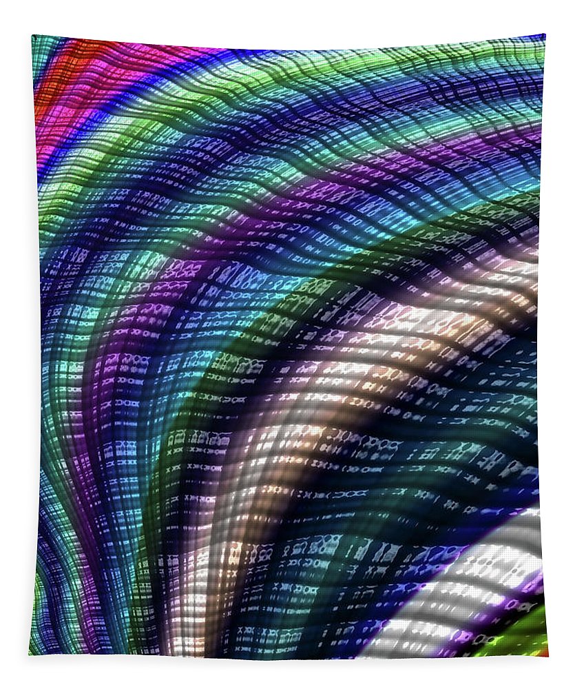 Candy Plaid Fractal - Tapestry