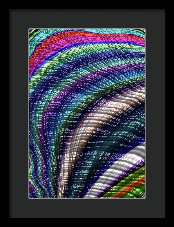 Candy Plaid Fractal - Framed Print