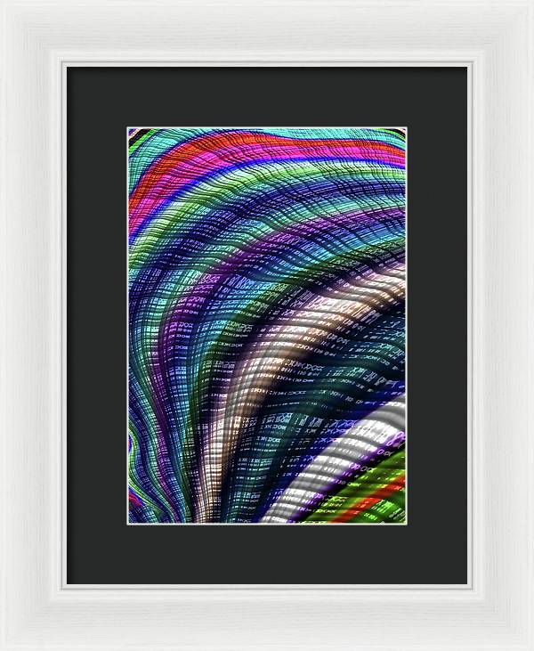 Candy Plaid Fractal - Framed Print