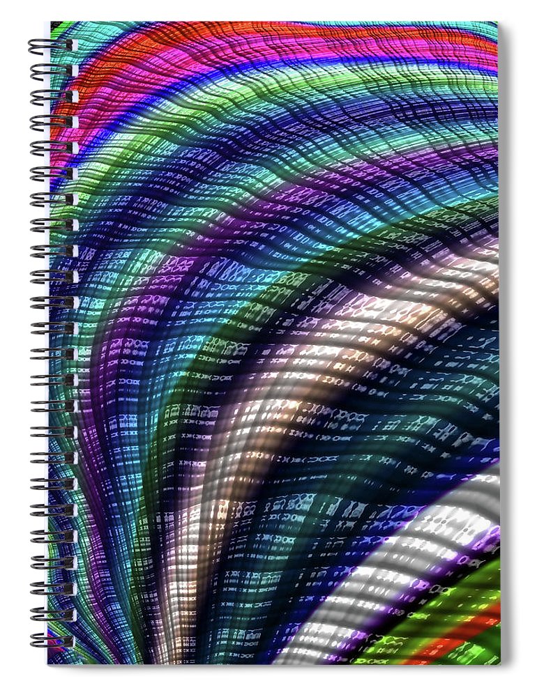 Candy Plaid Fractal - Spiral Notebook