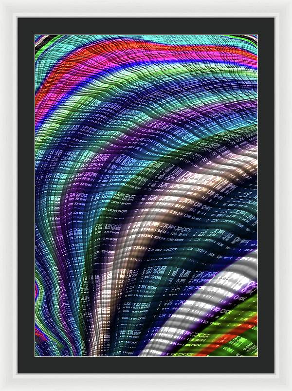 Candy Plaid Fractal - Framed Print