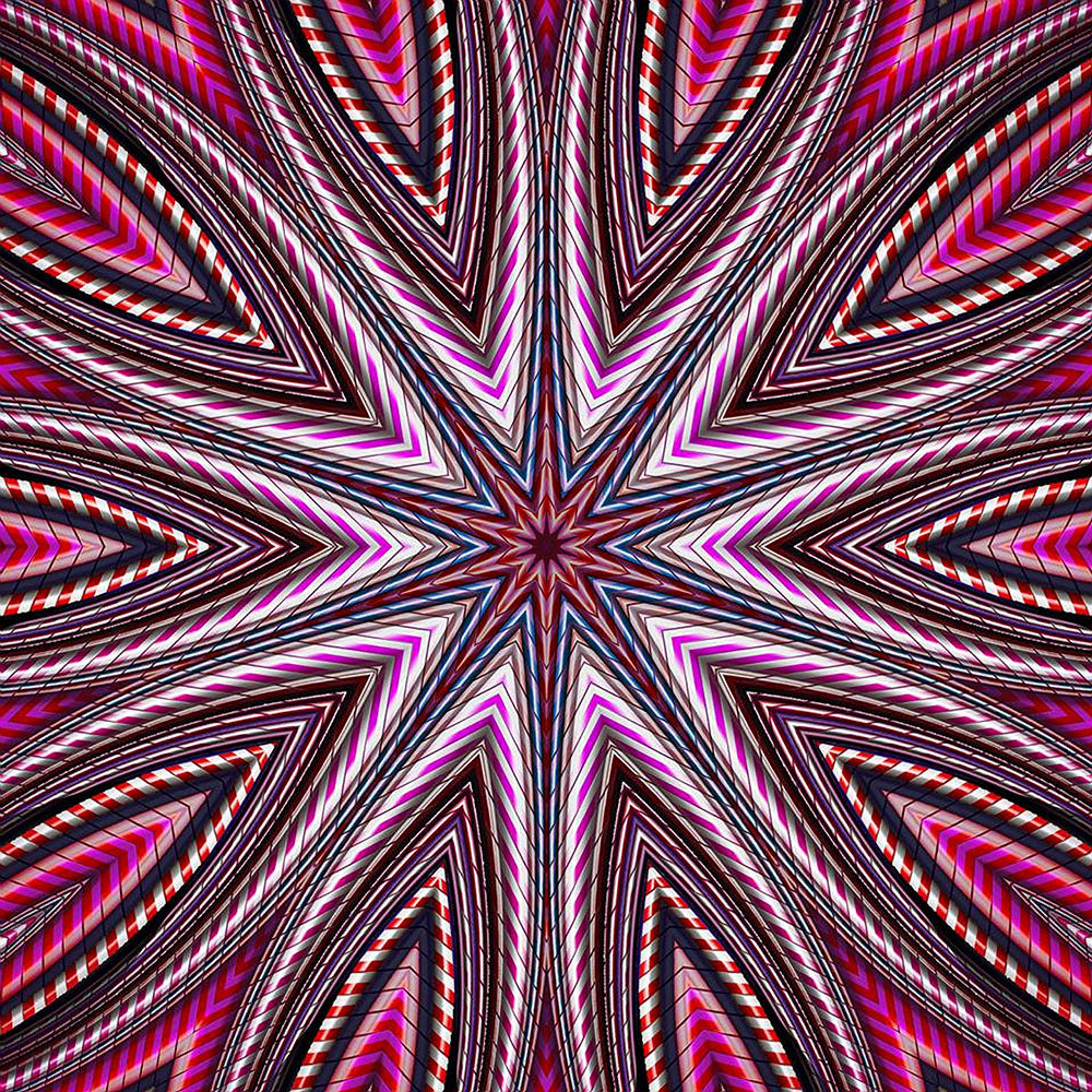 Candy Cane Kaleidoscope Digital Image Download