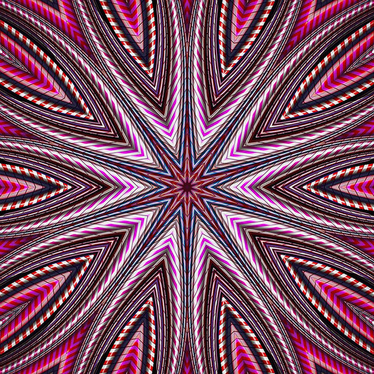 Candy Cane Kaleidoscope Digital Image Download