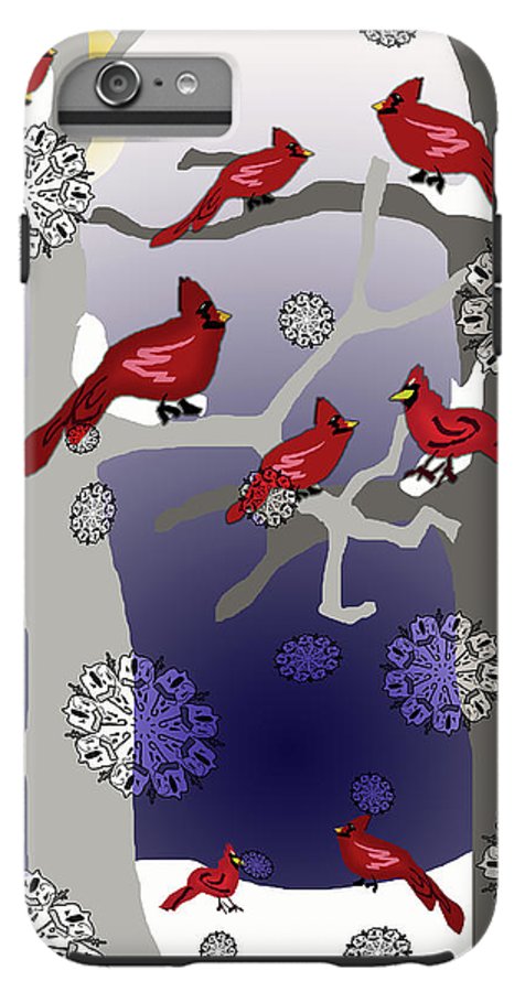 Cardinals In The Snow - Phone Case