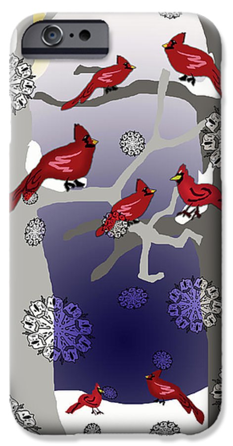 Cardinals In The Snow - Phone Case