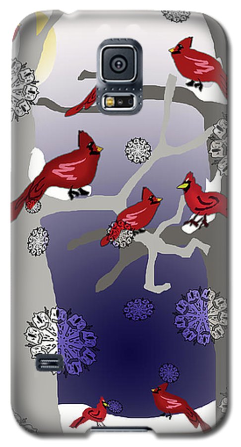 Cardinals In The Snow - Phone Case