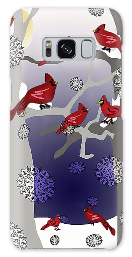 Cardinals In The Snow - Phone Case