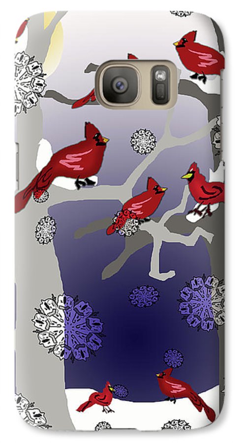 Cardinals In The Snow - Phone Case