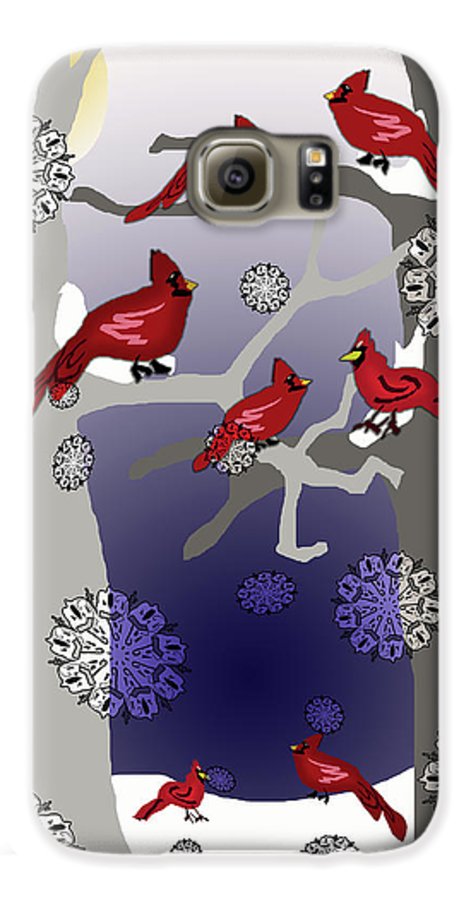 Cardinals In The Snow - Phone Case