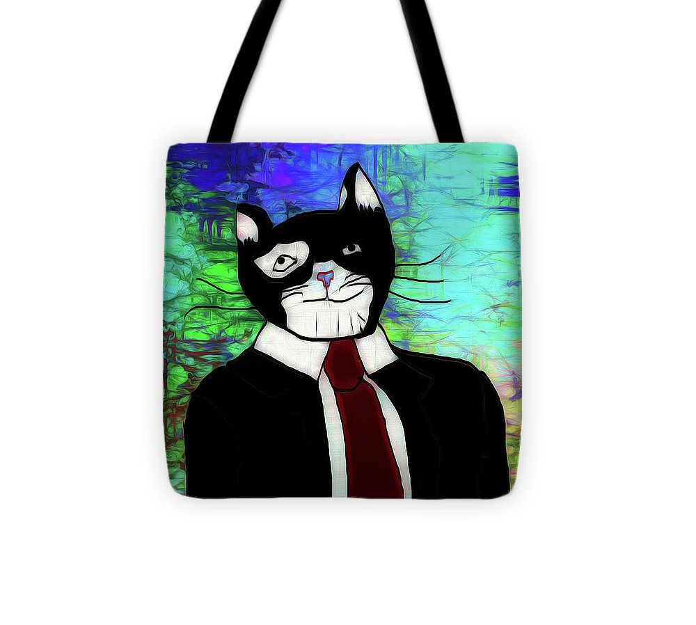 Cat In A Tie - Tote Bag