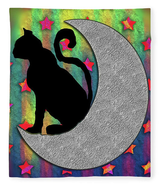 Cat On A Moon - Blanket