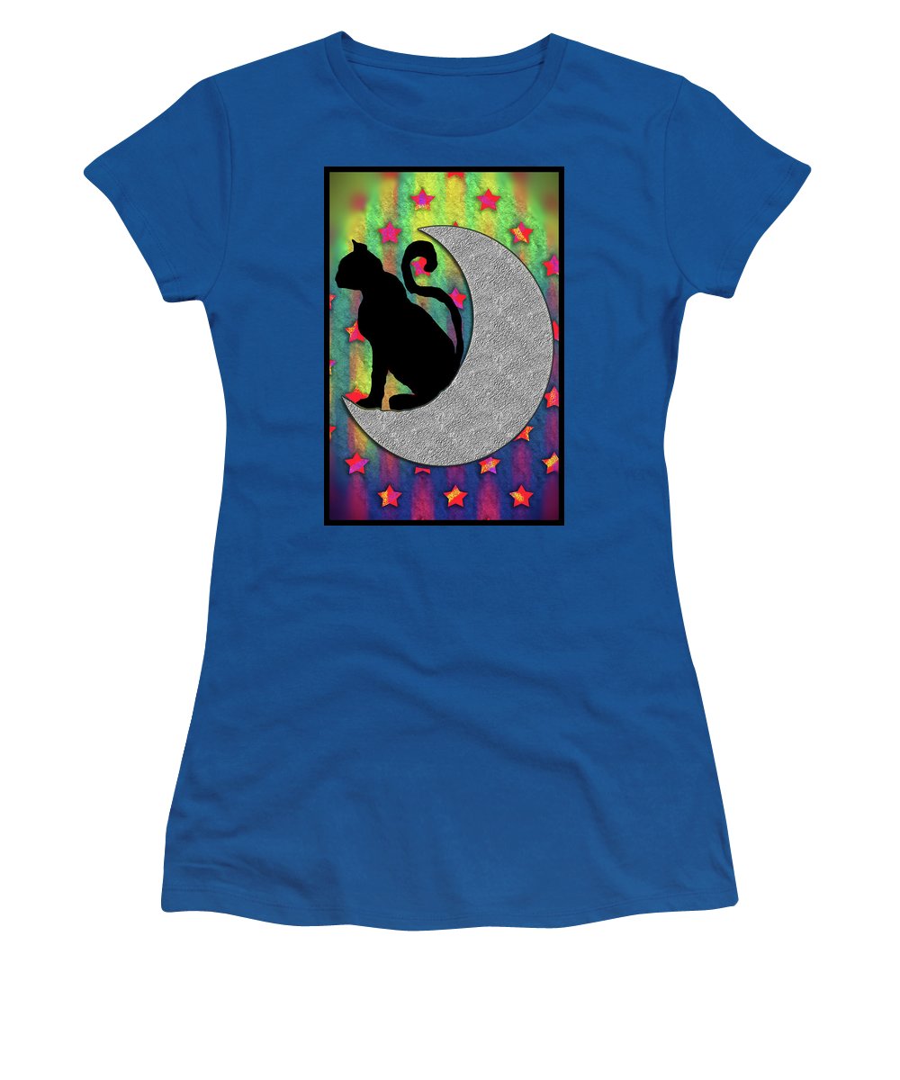 Cat On A Moon - Women's T-Shirt