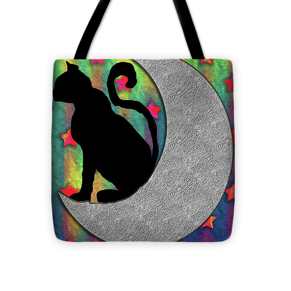 Cat On A Moon - Tote Bag