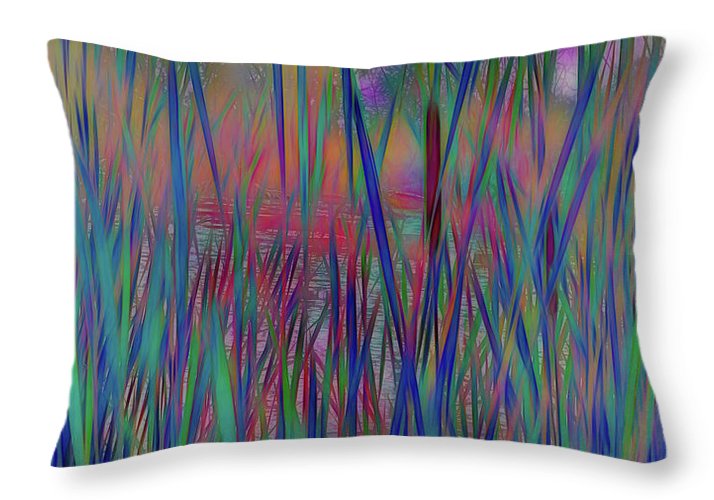 Cattail In July - Throw Pillow