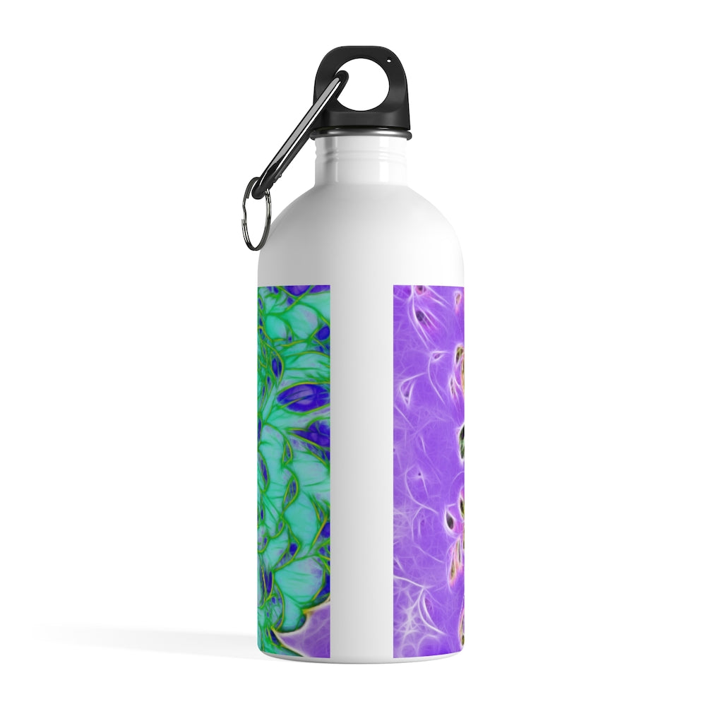 Abstract Peacock Chrysanthemum Stainless Steel Water Bottle