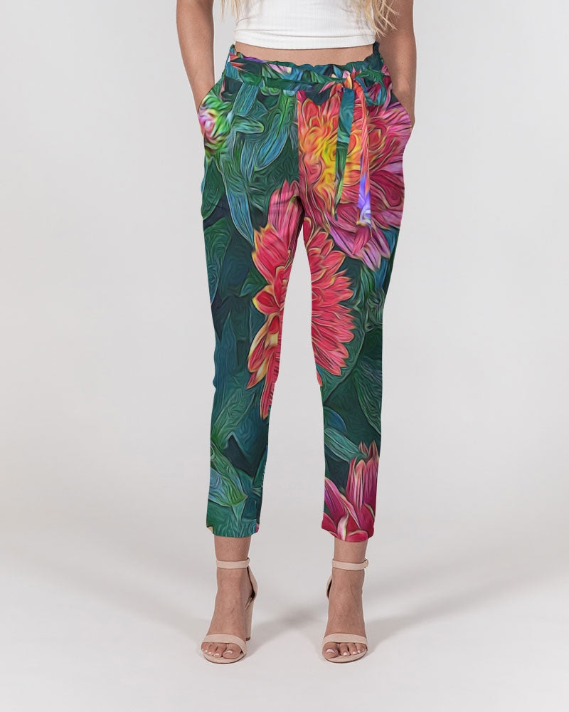 Warm Fall Mums Women's Belted Tapered Pants