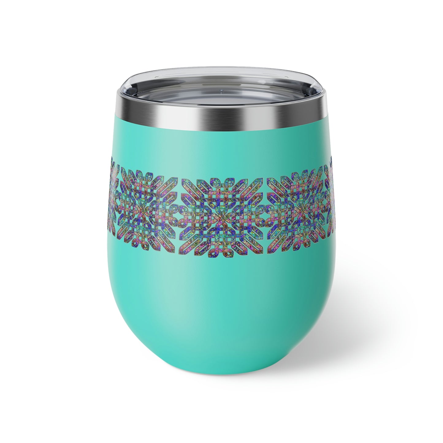 Dichroic Celtic Knot Copper Vacuum Insulated Cup, 12oz