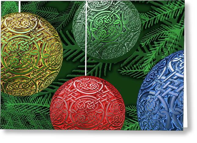 Celtic Christmas Ornaments - Greeting Card