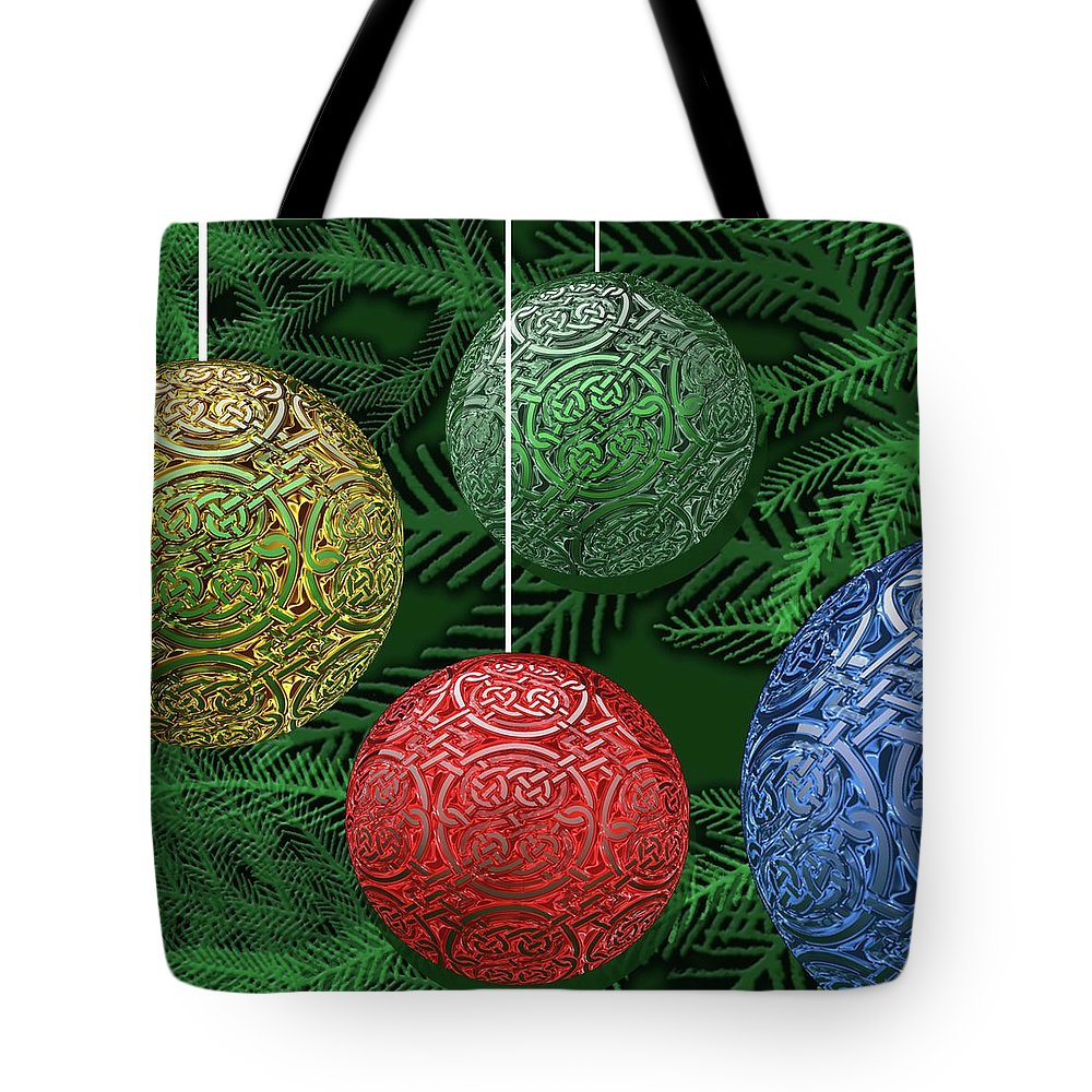 Celtic Christmas Ornaments - Tote Bag