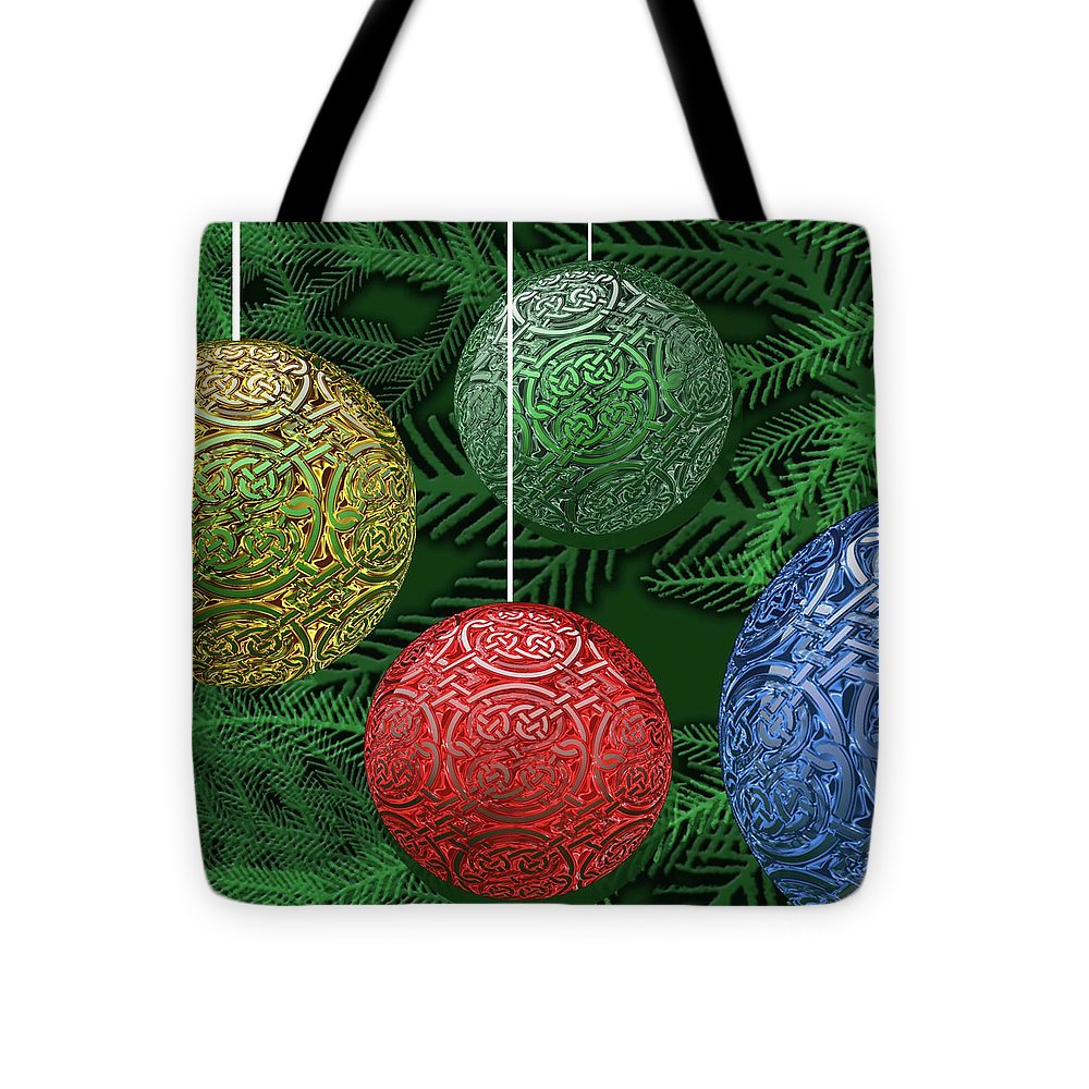 Celtic Christmas Ornaments - Tote Bag