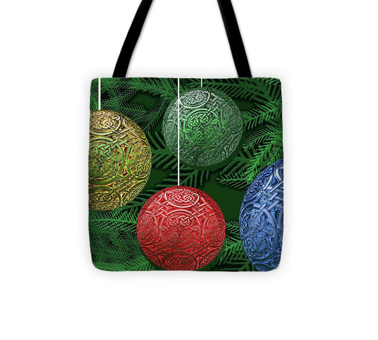 Celtic Christmas Ornaments - Tote Bag