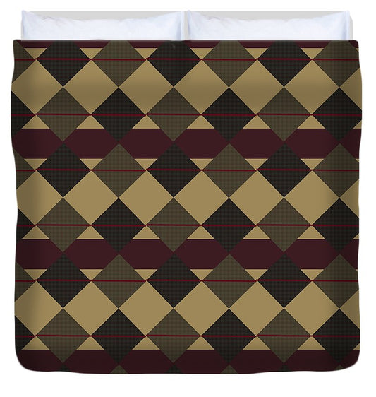 Checkered Brown Plaid - Duvet Cover