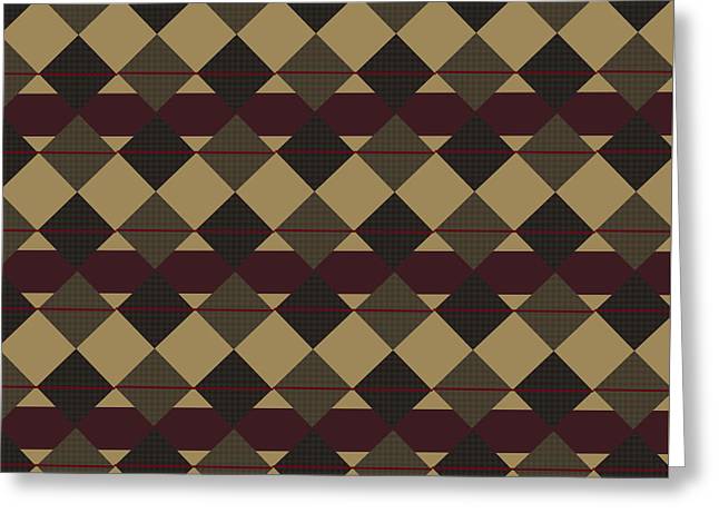 Checkered Brown Plaid - Greeting Card