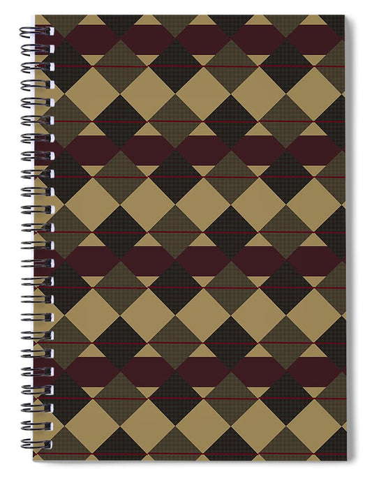 Checkered Brown Plaid - Spiral Notebook