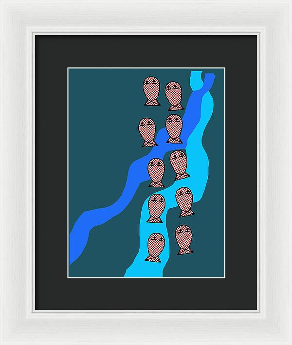 Checkered Fishies - Framed Print