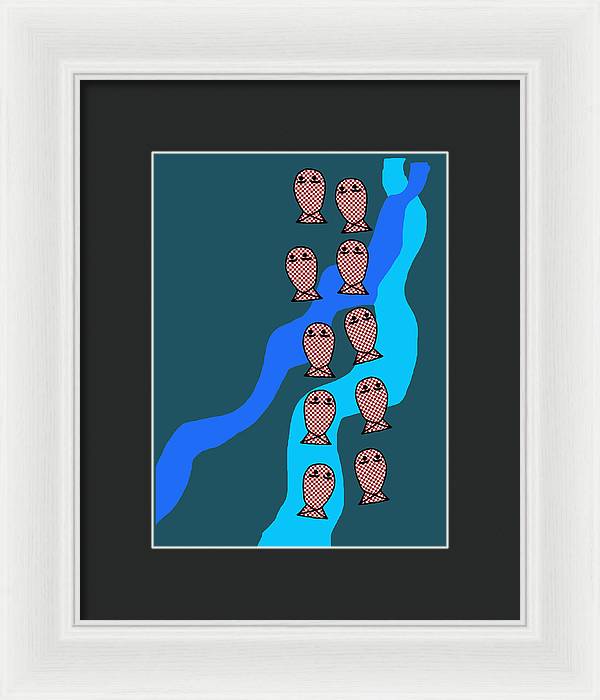 Checkered Fishies - Framed Print
