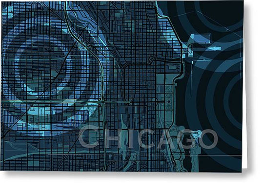 Chicago Map - Greeting Card