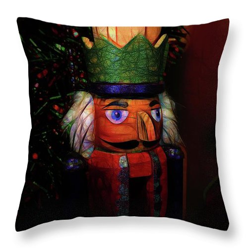 Child's Painted Nutcracker - Throw Pillow