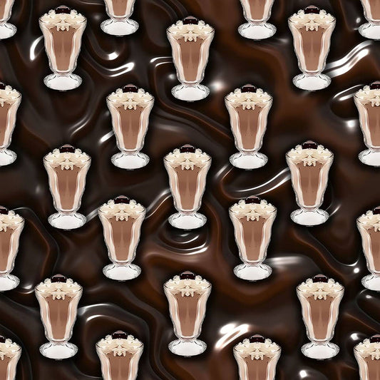 Chocolate Milkshake Pattern Digital Image Download