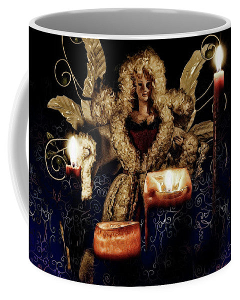 Christmas Angel With Candles - Mug
