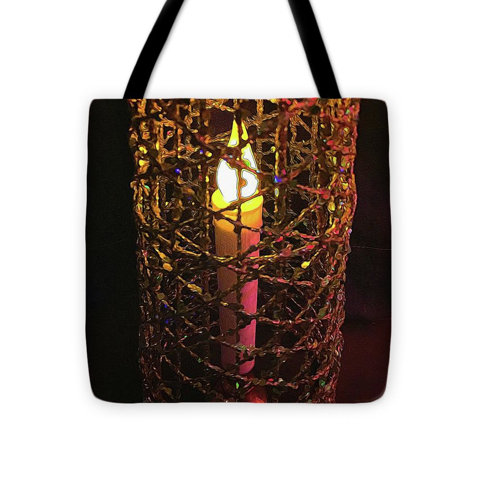 Christmas Candle Cage - Tote Bag