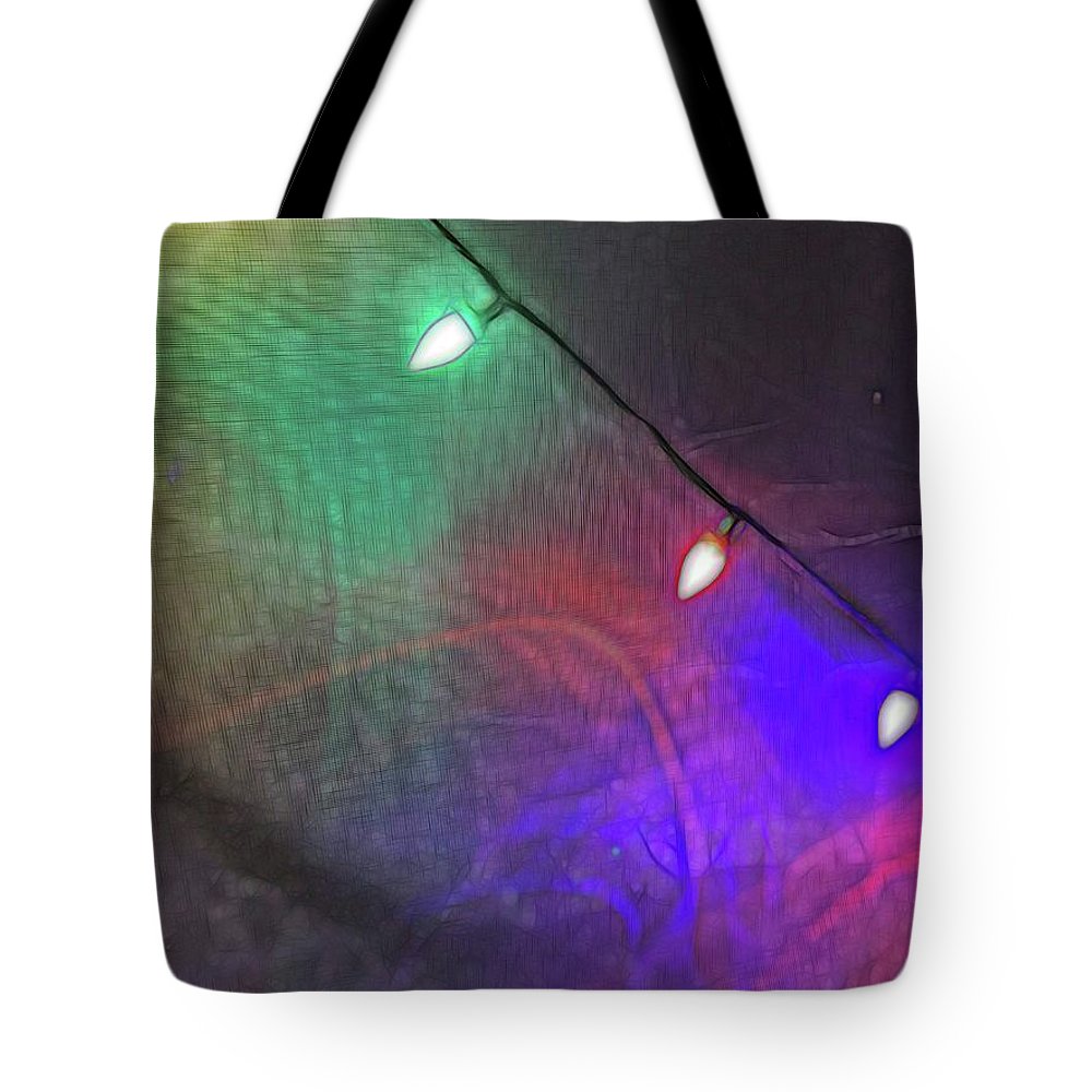 Christmas Lights Screen Dance - Tote Bag