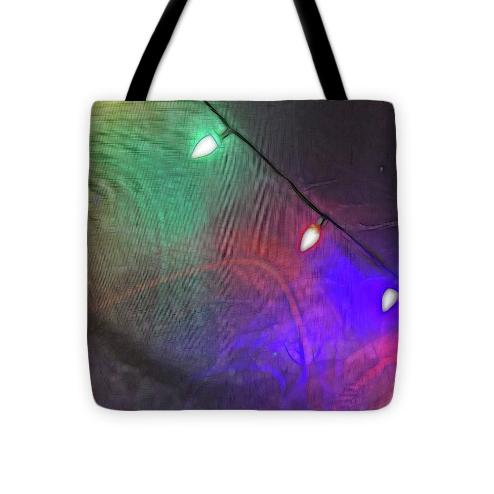 Christmas Lights Screen Dance - Tote Bag