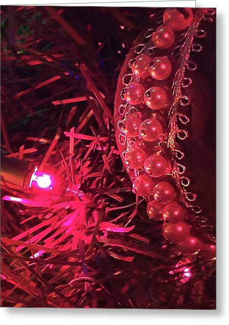 Christmas Pearls On The Tree - Greeting Card