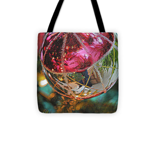 Christmas Pink and Silver Decorations - Tote Bag