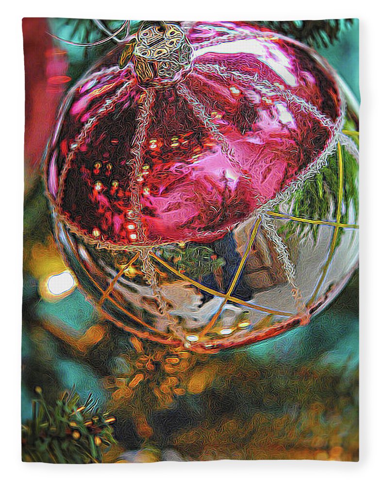 Christmas Pink and Silver Decorations - Blanket