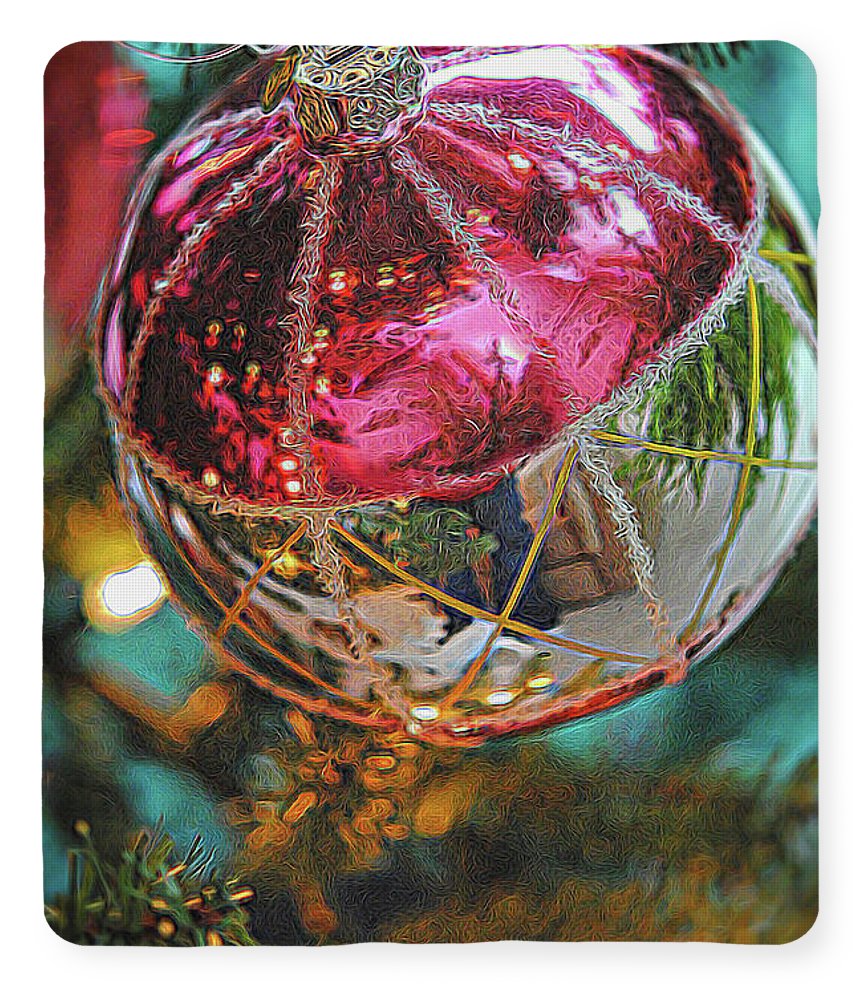 Christmas Pink and Silver Decorations - Blanket