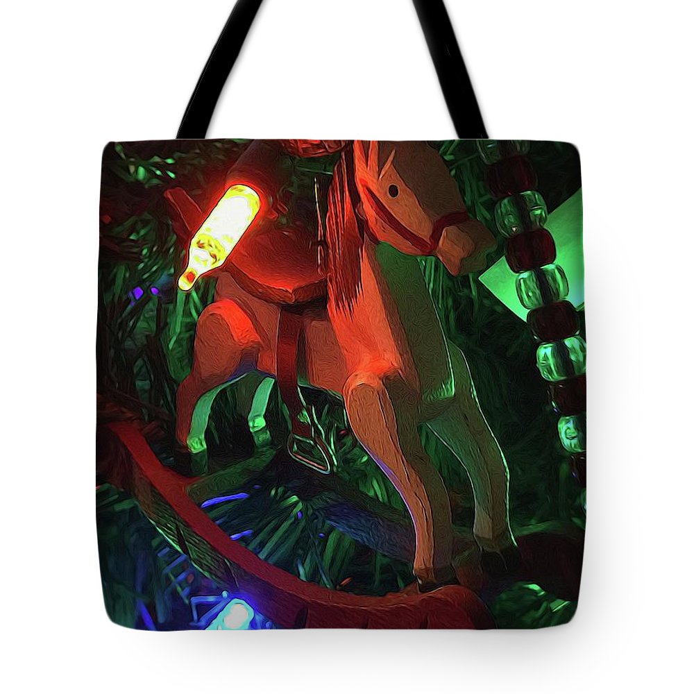 Christmas Rocking Horse - Tote Bag