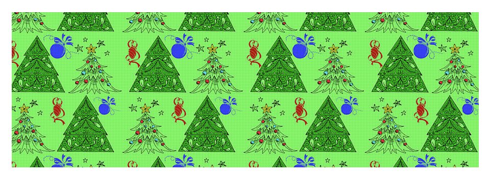 Christmas Trees On Green Pattern - Yoga Mat