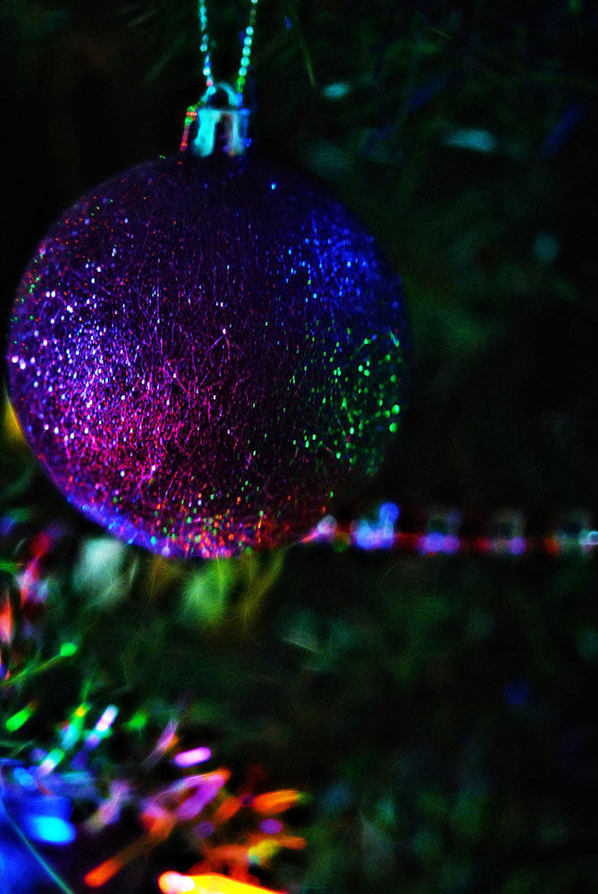 Christmas Purple Tree Ornament Digital Image Download