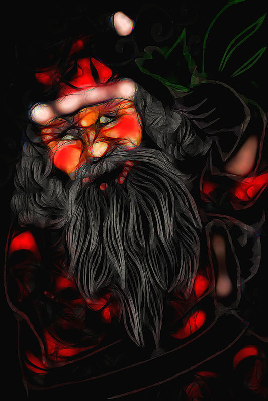 Christmas Santa Drawing Digital Image Download